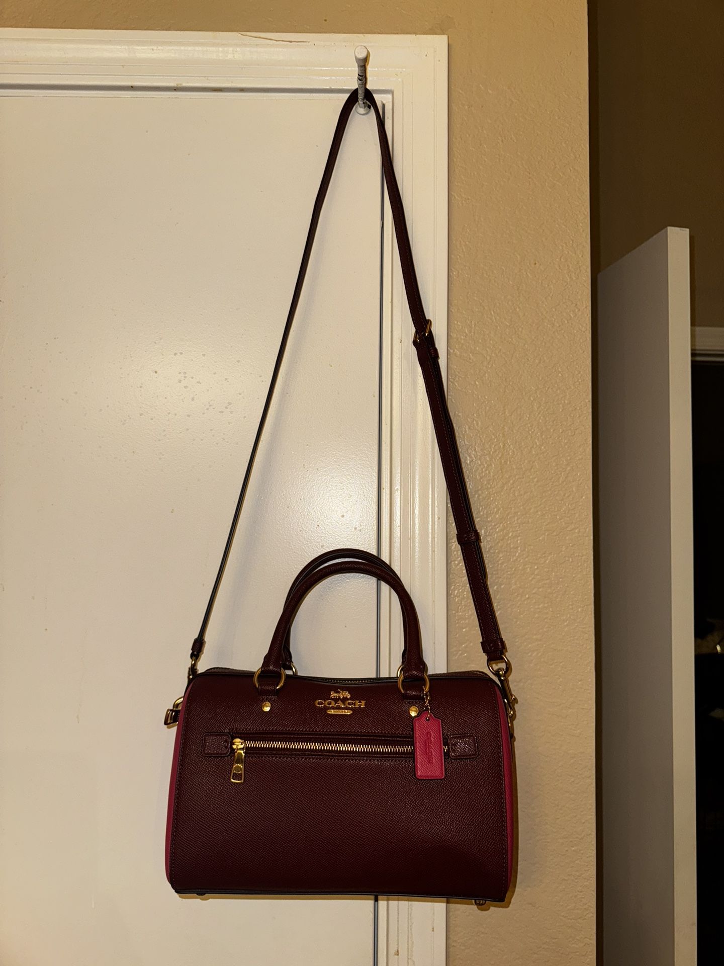 Coach Rowan Satchel Bag In Colorblock