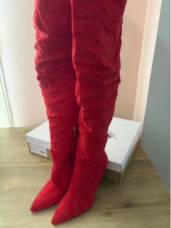 Jessica Simpson Over-the-Knee Red Boots – Women’s Size 9.5 –  New