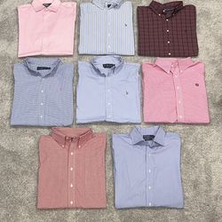 Lot of 12 Mens XL Polo Ralph Lauren Button Down Dress & Casual Shirts