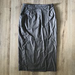 Brooks Brothers Long Skirt Gray Wool Blend Reda Flexo Women’s Size 8  
