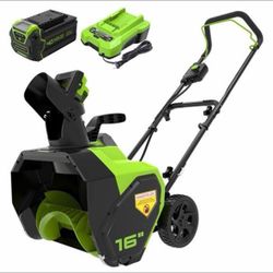 Greenworks 40V 16" Cordless Electric Snow Blower