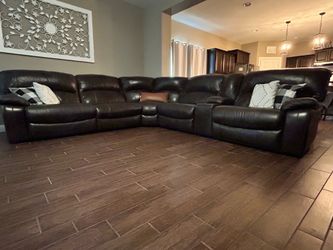 Ashley Furniture Leather Reclining Sectional