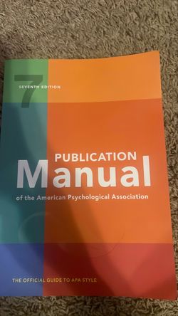 7th ed. Publication Manual of the American Psychological Association