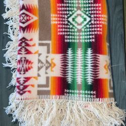 Pendleton Beaver State Wool Crib Baby Blanket Chief Joseph Ivory   