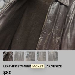 JACKET LEATHER BOMBER JACKET
