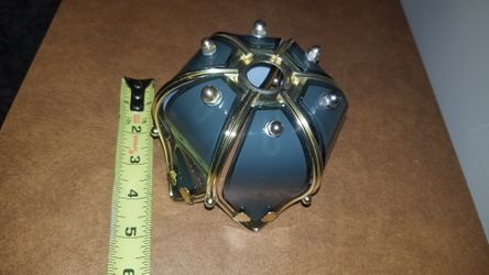 Brass and Glass Lamp Shade 