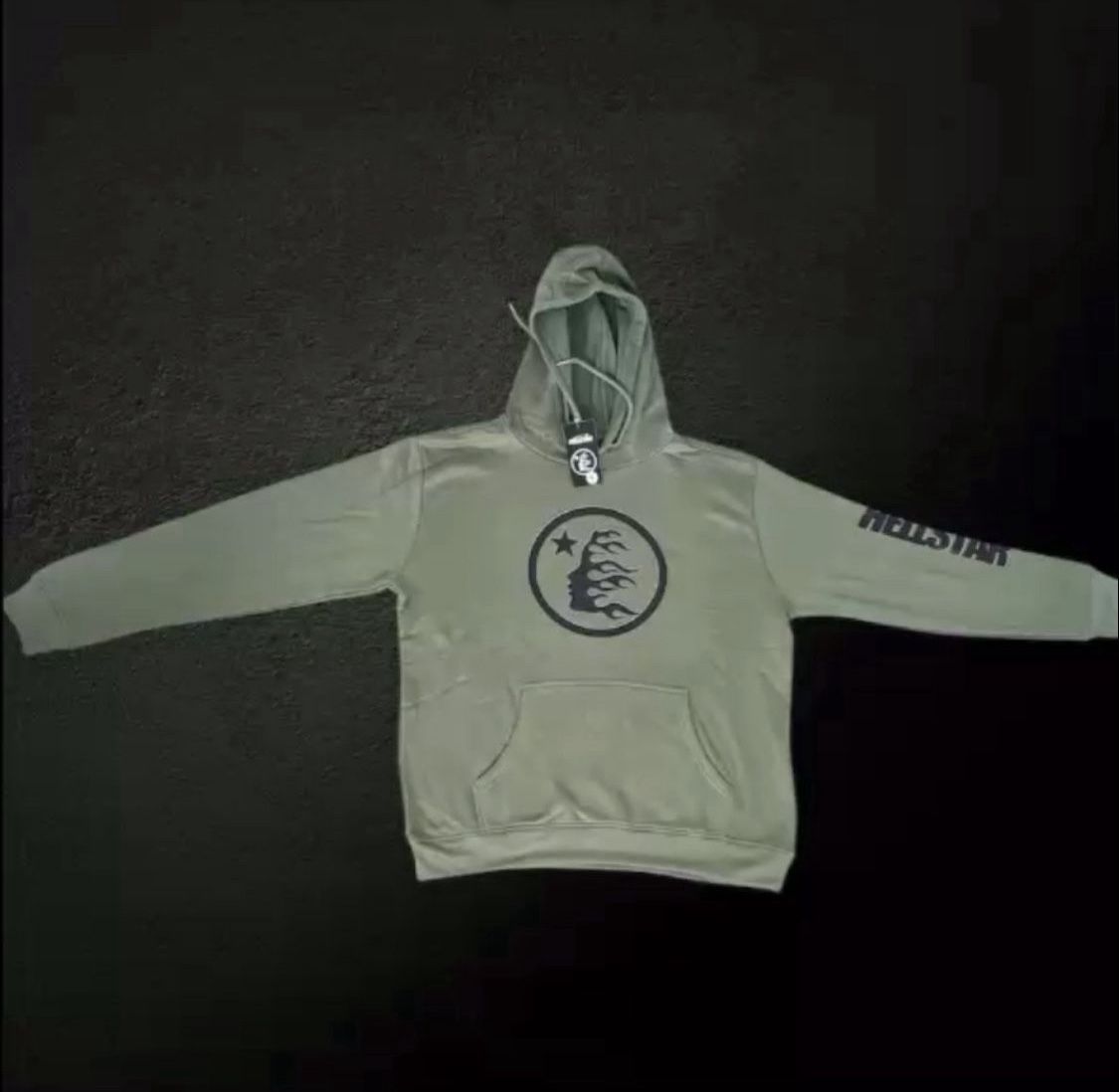Green Color Hellstar Hoodie Size Xl