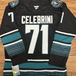 San Jose Sharks Celebrini Jersey black Cali Fin 
