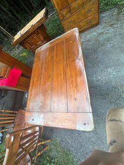 Dining table and chairs