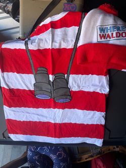 Where's Waldo Costume Shirt with Hat