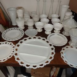 Vintage Milkglass 5.00 Each For Small Pieces  10.00 For Big Pieces