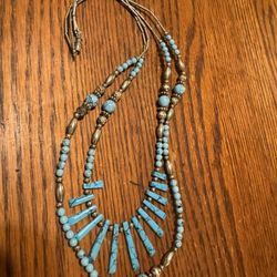 Silver Turquoise Woman  Necklace 