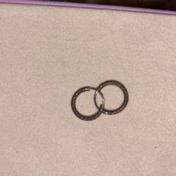 Vintage Silver Hoop Earrings Small