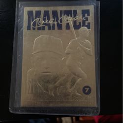 Mickey Mantle 23 Karat Gold Card 