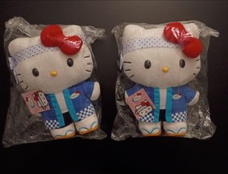 Hello Kitty Sushi Chef 30th Anniversary Plush x2 new and sealed