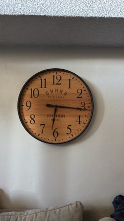 Large Rustic Wood Clock