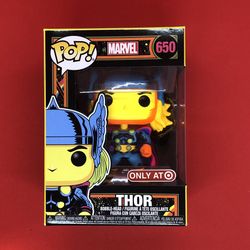 Funko POP! Marvel #650 Black Light Thor Bobble Head Exclusive The Avengers MCU