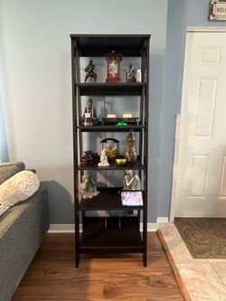 Dark Brown 5-Tier Display Shelf / Bookcase