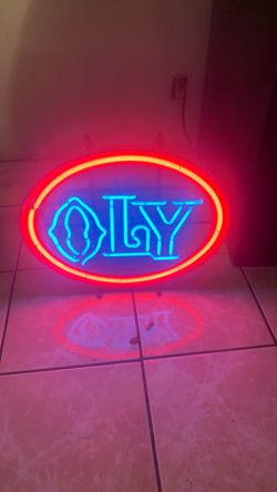 OLY vintage neon sign