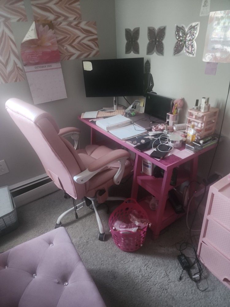 Pink Adult Desk