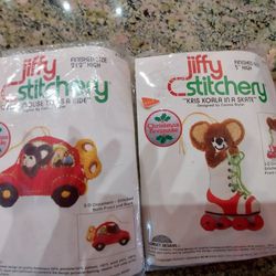 JIFFY STITCHERY ORNAMENT KITS (2)