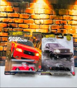 HotWheels Premium Car Culture Ford F150 SVT Lightning And Red  Fast And Furious both $40