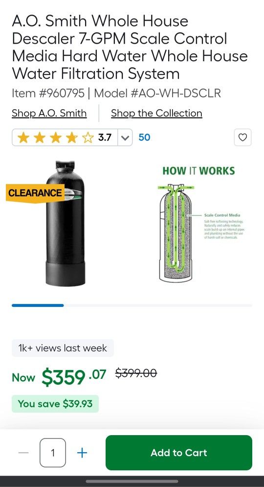 Water softner filtration