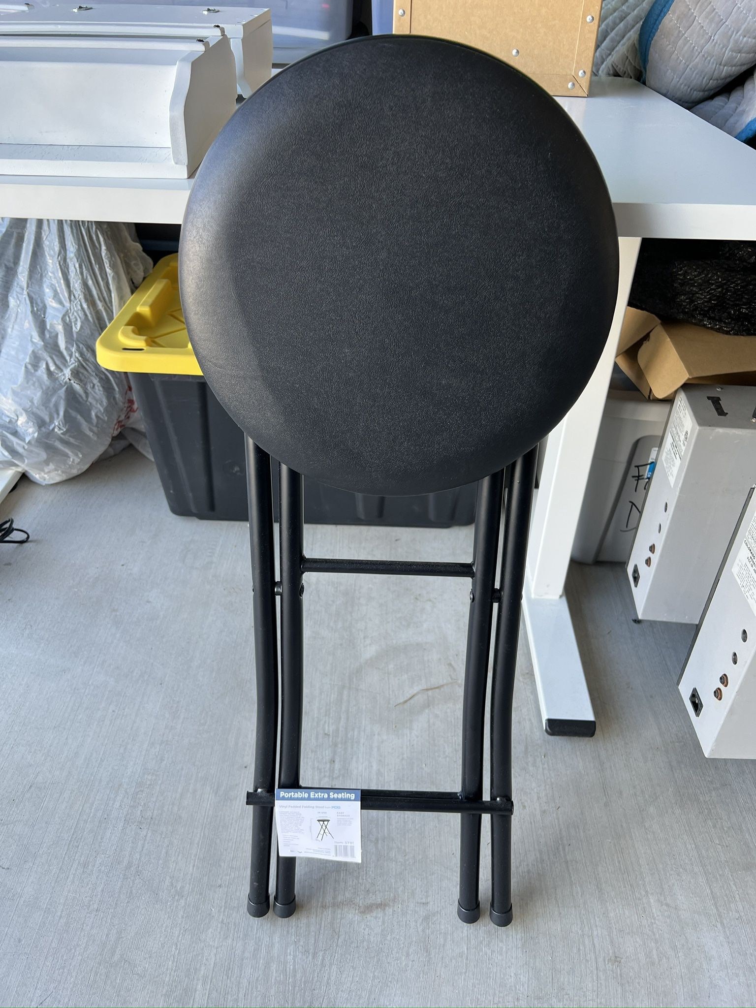 Black Collapsible Stool