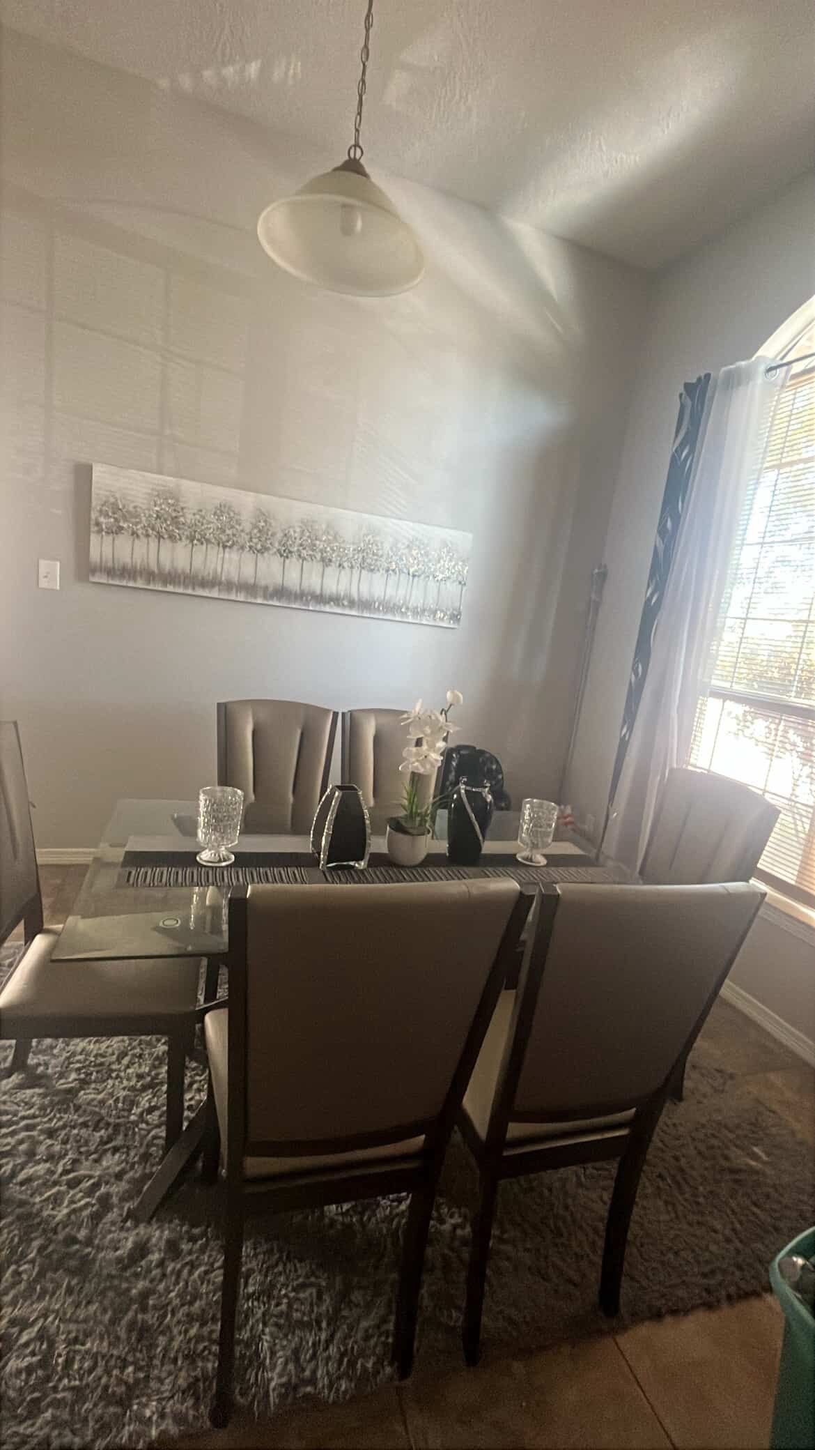 Glass Dining Room Table Set