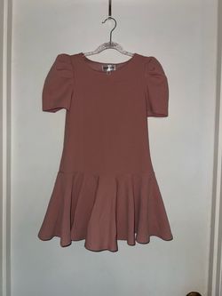 Girls Dusty Rose Puff Sleeve Dress – Emerald Sundae Size 8 – $10