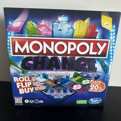 New! Monopoly Chance Fast-Paced 20 Minute Board Game