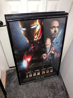 Iron Man movie poster framed original