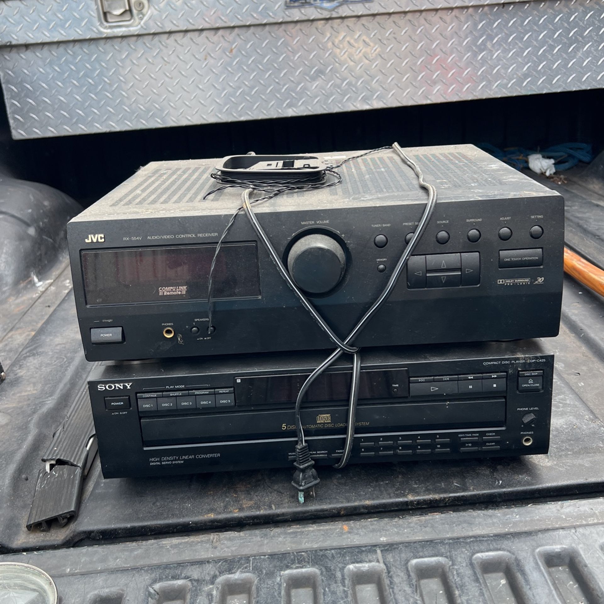 JVC Receiver And 5 Disc Player