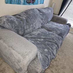 Large Silver/ Grey Sofa