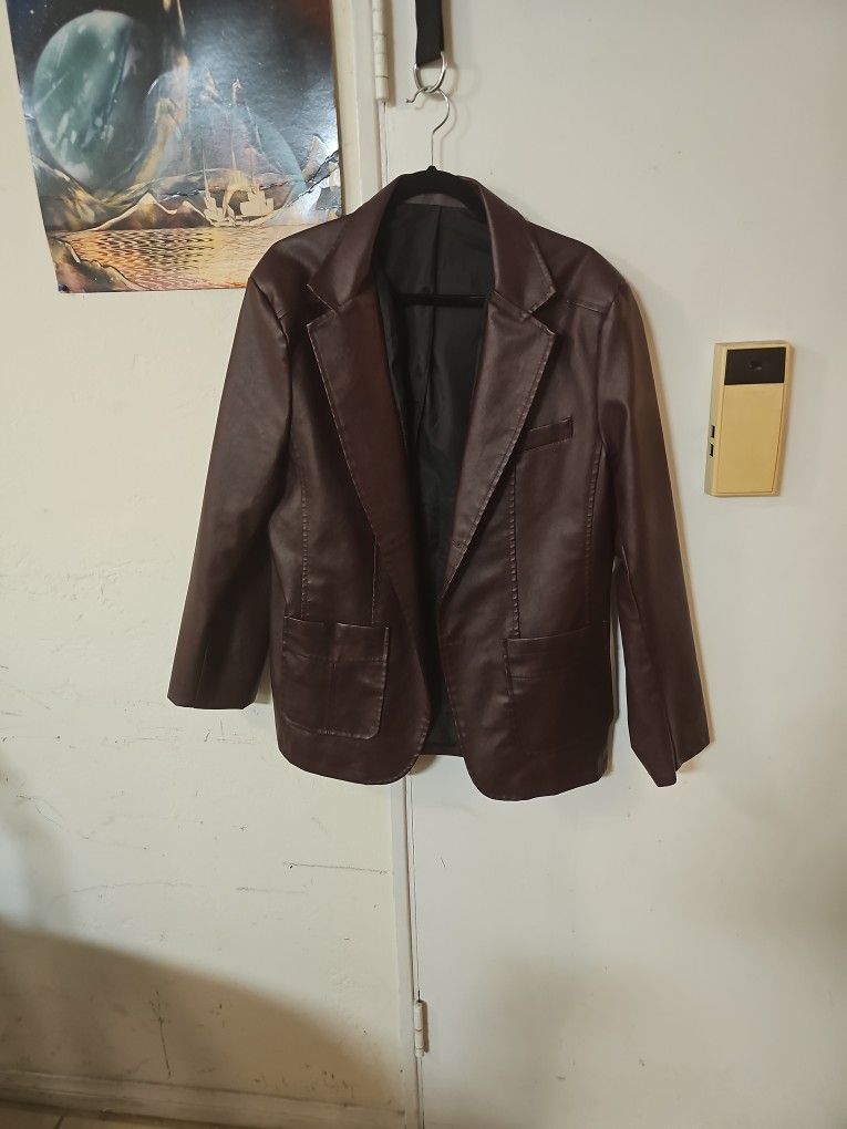 BRAND NEW MEN'S DRESS LEATHER JACKET SIZE 42 R LARGE