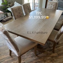 NEW 7PC DINING TABLE