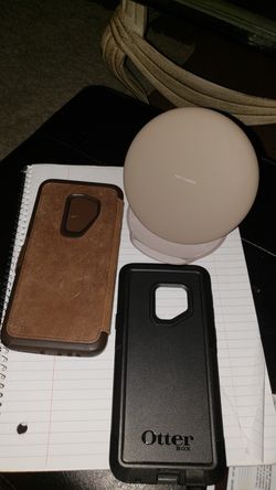 S9+ accessories Wireless charging pad and two cases