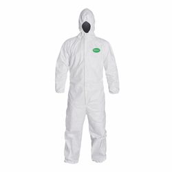 Progard white coverall with hood PPE
