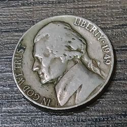 This One Is A Very Great Piece Perfect For Your Collection Only For Collectors Collectable It's A (1949)Jefferson Nickel No Mint Mark 