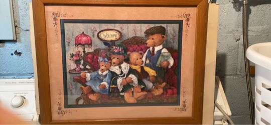 Framed Teddy Bear Family Print