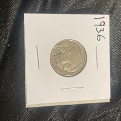 US coin Indian buffalo head 1936
