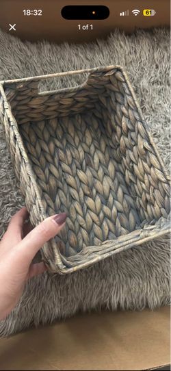 Woven Water Hyacinth Storage Basket