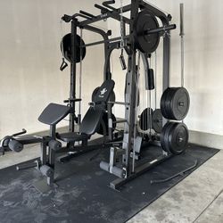  Vesta Fitness Smith Machine SM1001/Bumper Plates 230lbs/Olympic Barbell Bar/AdjustableBench/Gym Equipment/Fitness/Squat Rack/FREE DELIVERY 