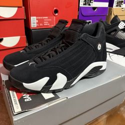 NIKE AIR JORDAN 14 BLACK WHITE Sz 12 DS