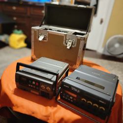 Sony Batacam VO-8800 & BVW-50 Portable VCR Video Cassette Recorders With Anvil Case