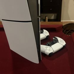 New Ps5 With 2 Controllers 400$