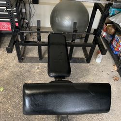 Olympic Weight Bench With Bar 
