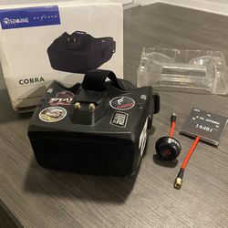 FPV analog goggles Skyzone Cobra L With Rx Module, Antennas & battery