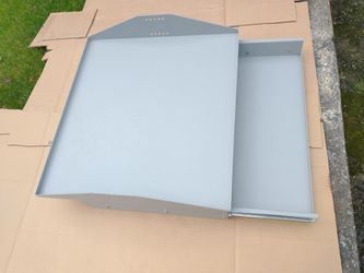 Metal Shelf With Sliding Drawer