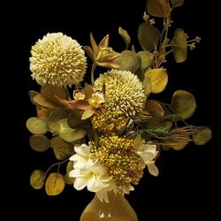 Fall Season Bouquet In Glass Vase 